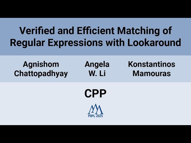 Verified and Efficient Matching of Regular Expressions with Lookaround