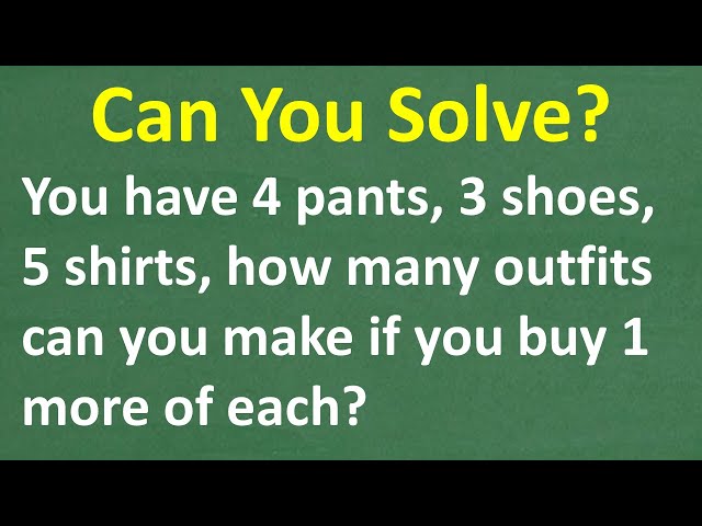 Solving Outfit Combinations Using the Fundamental Counting Principle