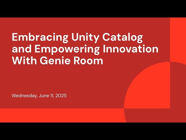 Embracing Unity Catalog and Empowering Innovation With Genie Room