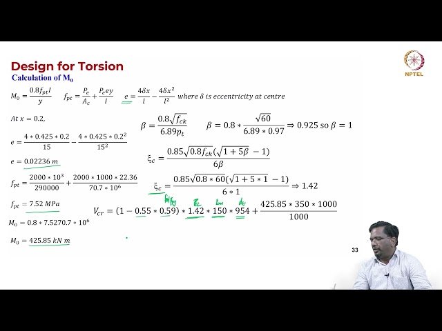 Design of PSC Beam for Combined Shear, Torsion and Bending