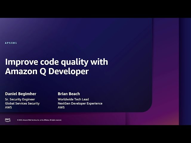 Improve Code Quality with Amazon Q Developer