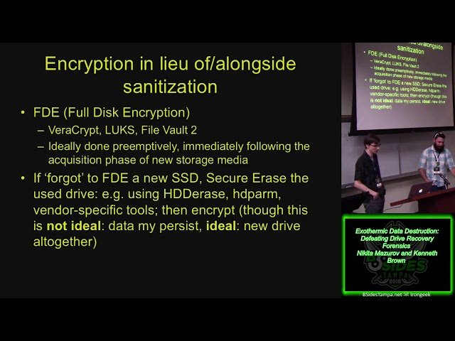Exothermic Data Destruction - Defeating Drive Recovery Forensics