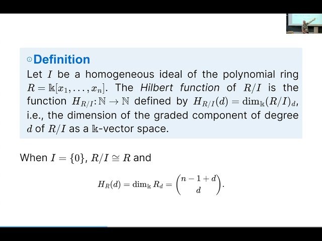 Computational Methods in Commutative Algebra - Talk 3