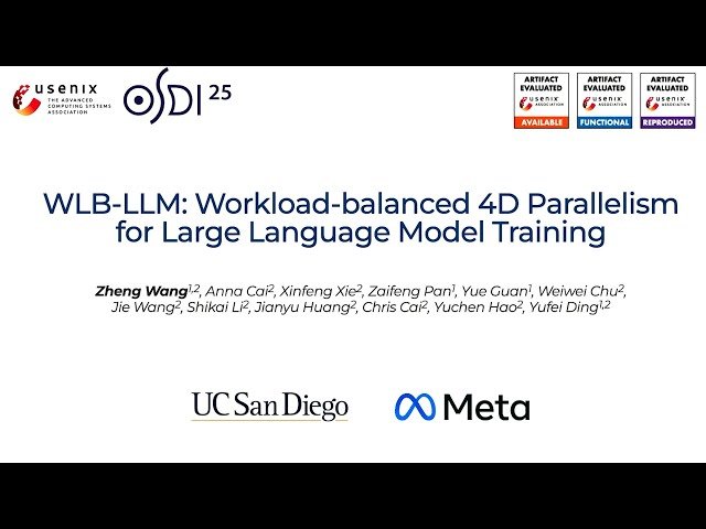 WLB-LLM - Workload-Balanced 4D Parallelism for Large Language Model Training