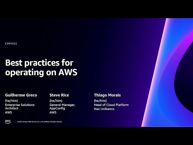 Free Video: Best Practices for Operating on AWS - Mission-Critical ...