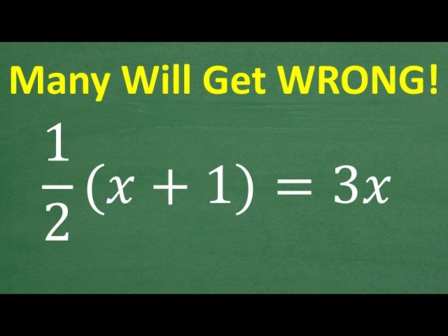 How to Solve Linear Equations with Fractions - Don't Do This the Long Way