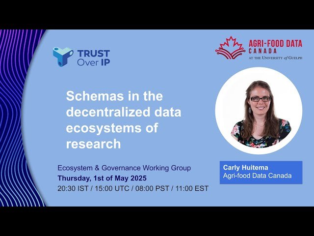 Schemas in Decentralized Data Ecosystems of Research - Agri-food Data Canada