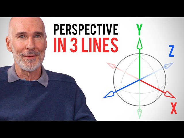 Simplify Perspective with 3 Lines - Understanding X, Y, Z Axes in Drawing