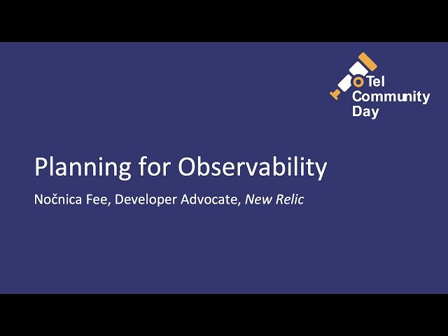 Planning for Observability