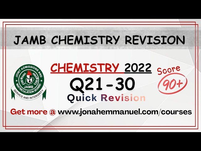 JAMB 2022 Chemistry Past Questions and Answers - Part 3