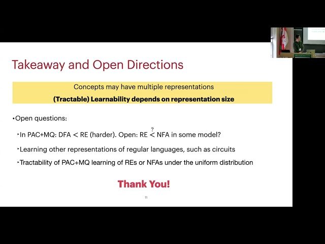 Algorithmic Learning Theory Research Presentations - Session 6