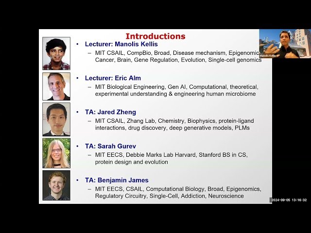 Machine Learning in Computational Biology Fall 2024