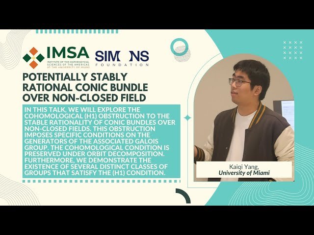 Potentially Stably Rational Conic Bundle Over Non-Closed Field