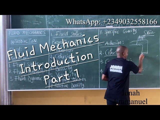 Fluid Mechanics Introduction - Definition, Branches, Properties, Basic Formulas and Units - Part 1