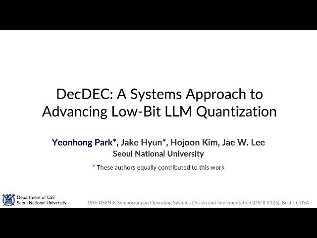 DecDEC - A Systems Approach to Advancing Low-Bit LLM Quantization