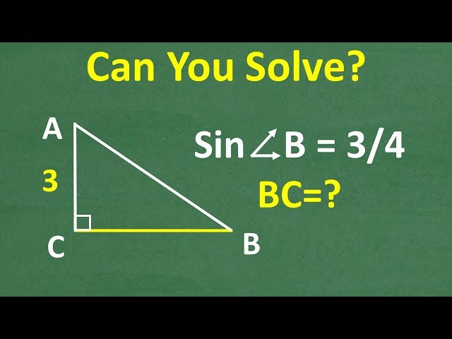 Finding Missing Sides in Right Triangles Using Sine - Trigonometry Tutorial