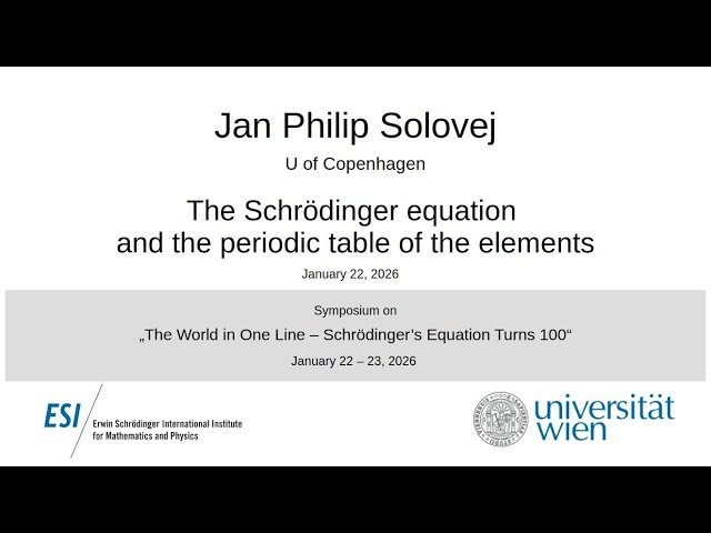 The Schrödinger Equation and the Periodic Table of the Elements