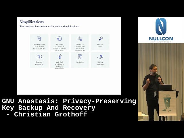 GNU Anastasis - Privacy-Preserving Key Backup And Recovery