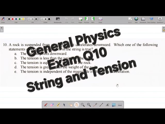General Physics Examination on String and Tension - Solving General Physics Exam Questions Part 10