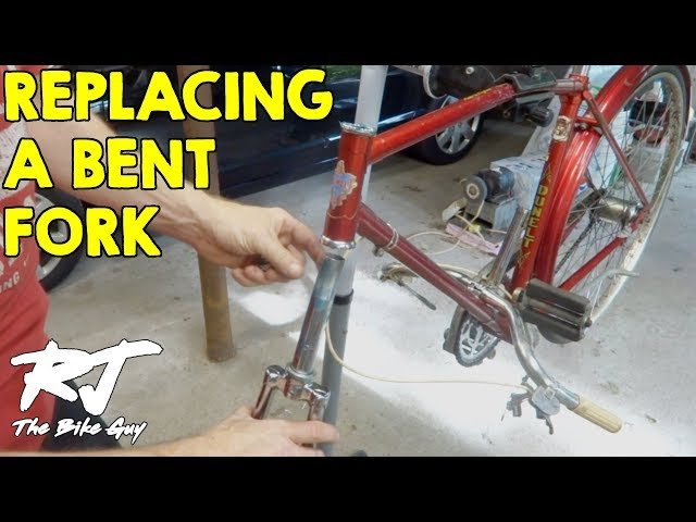Replacing a Bent Bike Fork on a Vintage English 3-Speed Bicycle