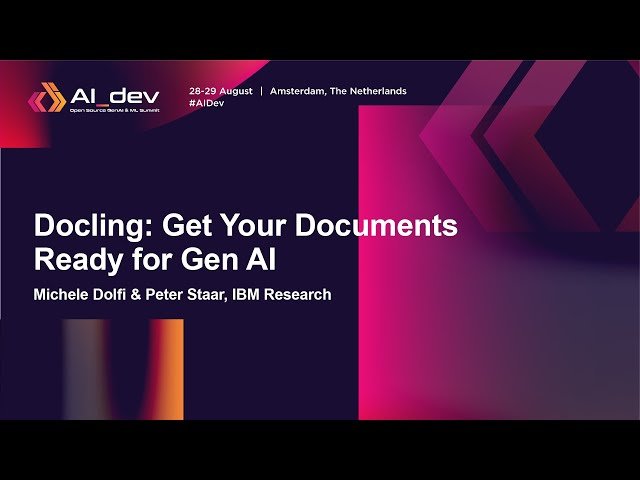Docling - Get Your Documents Ready for Gen AI