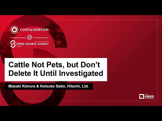 Cattle Not Pets - Investigating Failed Nodes Before Deletion