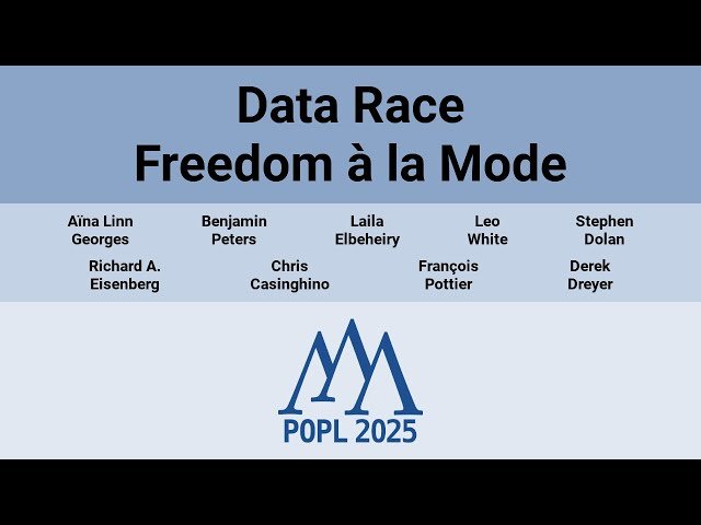 Data Race Freedom à la Mode
