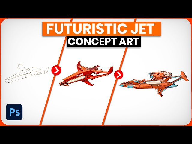Sci-fi Vehicle Design - From Sketch to Render - Full Concept Art Workflow