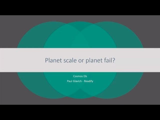 NDC Conferences Talk: Planet Scale or Planet Fail from NDC Conferences ...