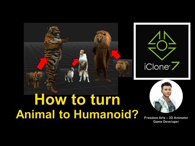 Turning Animals into Humanoid Avatars in iClone 7.9 - Tutorial