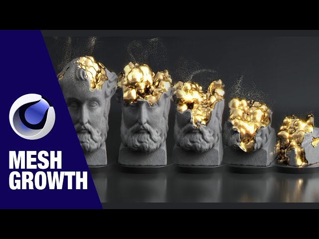 Mesh Growth with Cinema 4D Using Mograph and Volumes