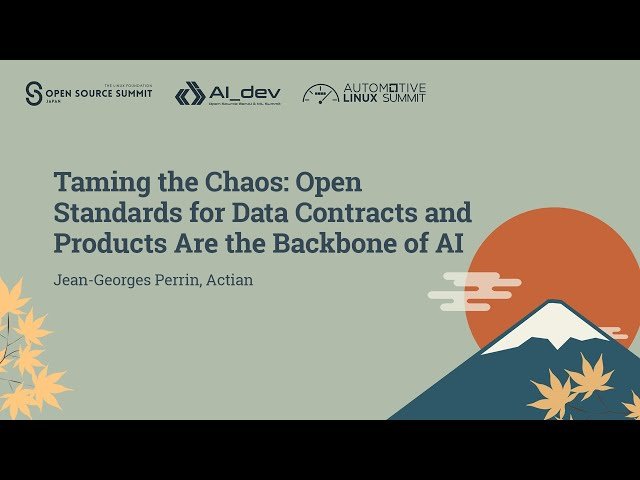 Taming the Chaos - Open Standards for Data Contracts and Products Are the Backbone of AI