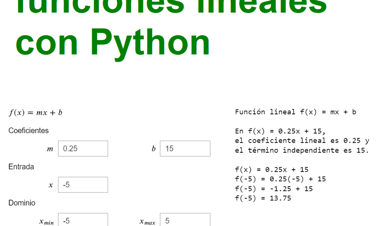 Explorando funciones lineales con Python