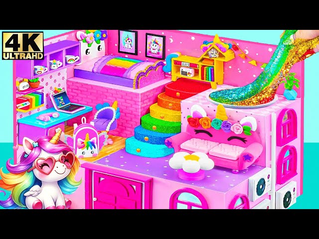 Build the Cutest Unicorn Rainbow Room Ever - DIY Miniature House