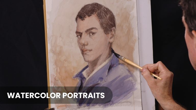Watercolor Portraits: Step-by-Step for Drawing and Adding Vibrant Color