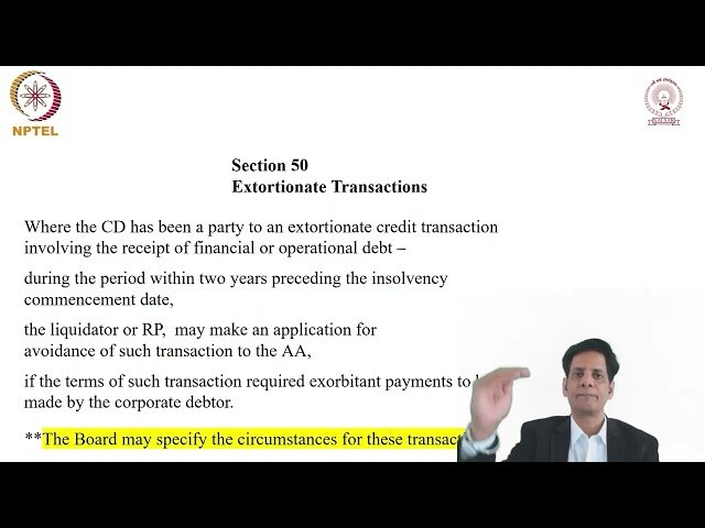 Transactions Defrauding Creditors - Meaning, Scope, and Extortionate Transactions