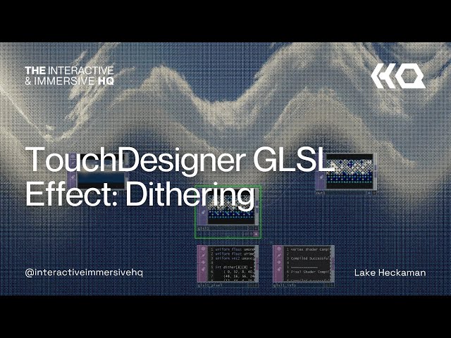 TouchDesigner GLSL Effect - Dithering Tutorial