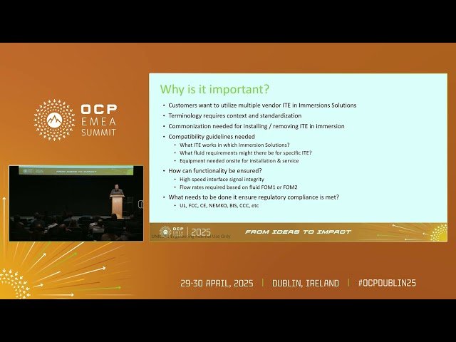 Immersion IT Equipment (ITE) Workstreams Update