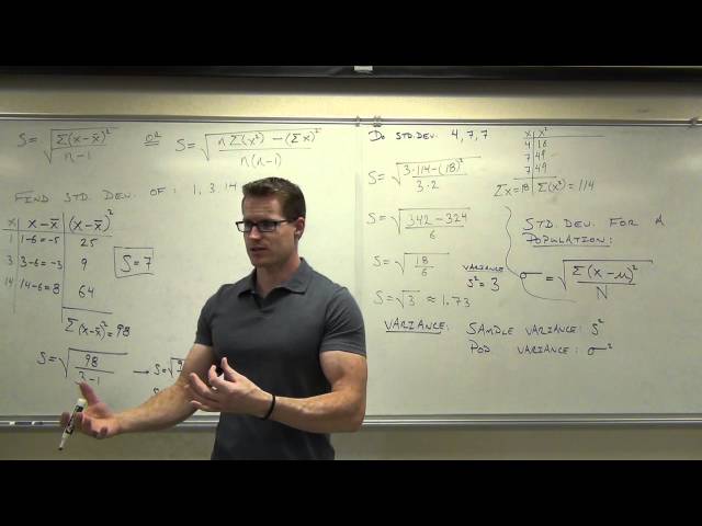 Finding the Standard Deviation of a Data Set