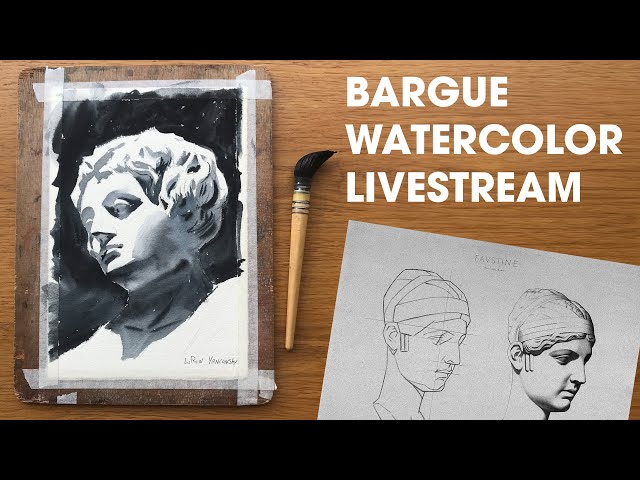 Portrait Watercolor Demonstration - Bargue Plate Painting
