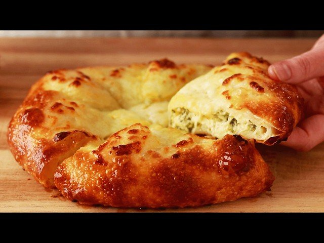 Khachapuri - Megruli-Style Georgian Cheese Bread