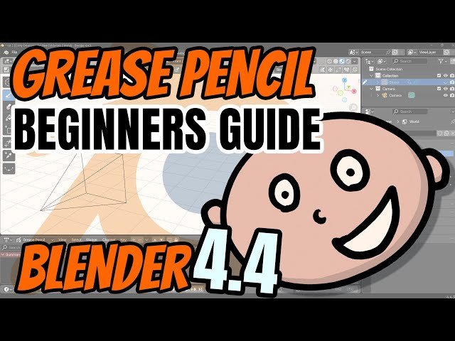 Grease Pencil Drawing for Absolute Beginners in Blender 4.4