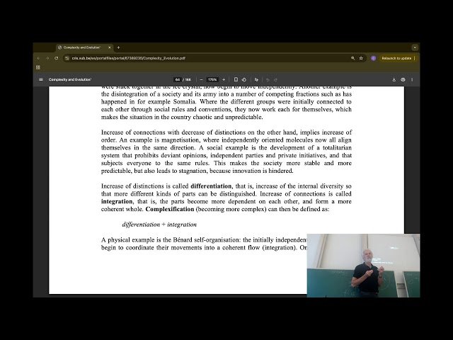 Complexity and Evolution - Part 3.2