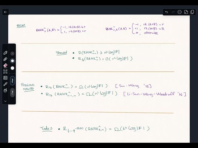 Randomized Complexity of Approximate Matrix Rank in Communication Protocols - Part 2