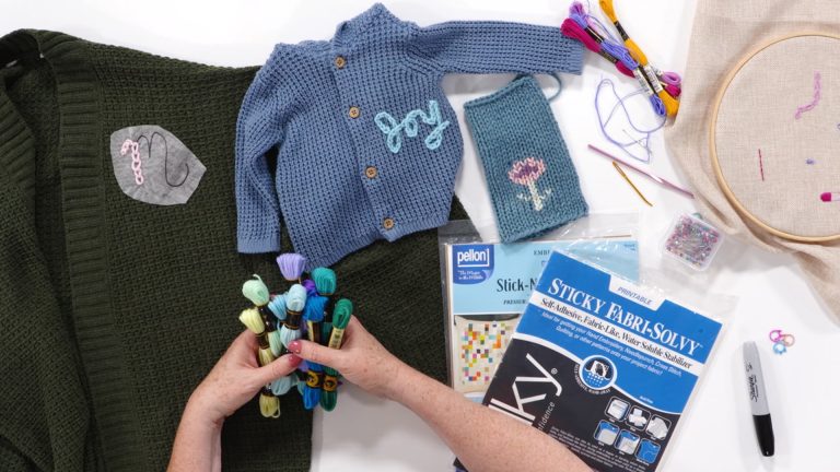 Embroider Monograms and Motifs on Your Knits