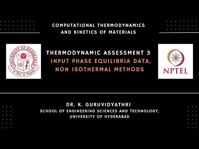 Thermodynamic Assessment 3 - Input Phase Equilibria Data, Non-Isothermal Methods