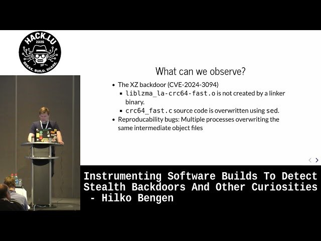 Instrumenting Software Builds to Detect Stealth Backdoors and Other Curiosities