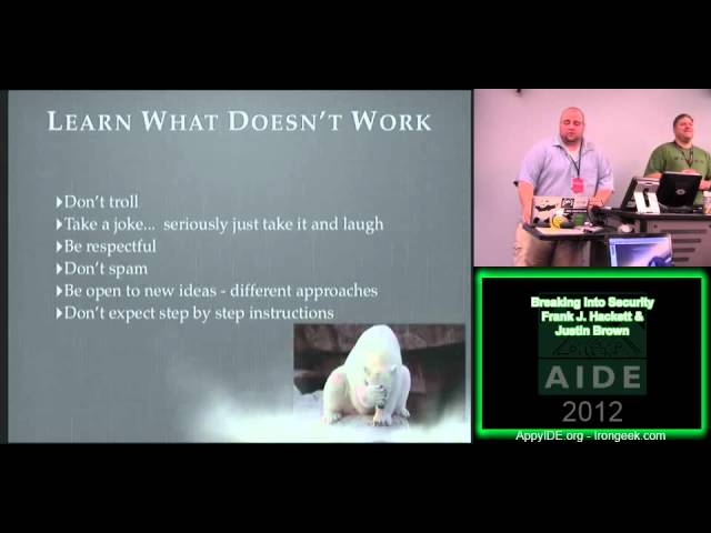 Breaking into Security