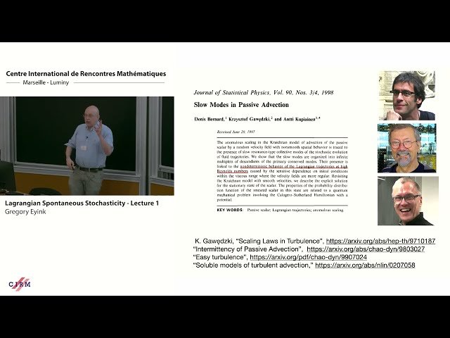 Lagrangian Spontaneous Stochasticity - Lecture 1