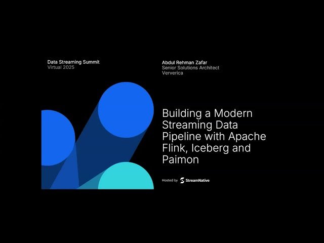 Building a Modern Streaming Data Pipeline with Apache Flink, Iceberg and Paimon